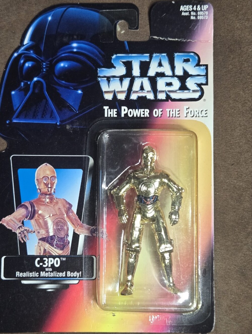 MOC Vintage 1995 Star Wars C-3PO POTF Kenner #69573